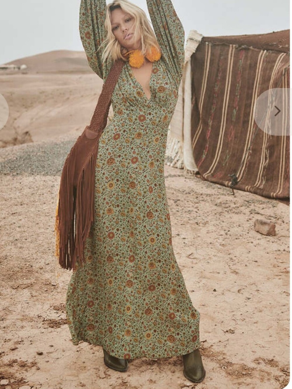 Spell & The Gypsy Collective Size Small Lady Untamed Gown in Matcha